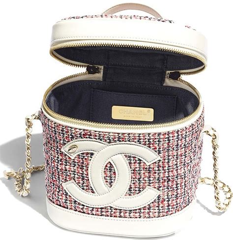 chanel vanity case tweed|Chanel crossbody vanity bag.